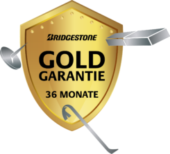 Bridgestone Gold Garantie Schild Gefahr